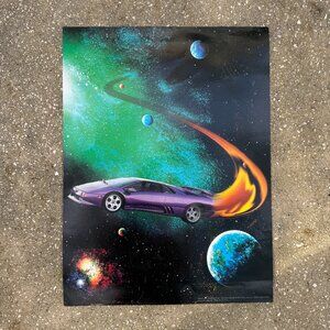 Vintage 1997 Lamborgini Space Image Poster - 18 x 24